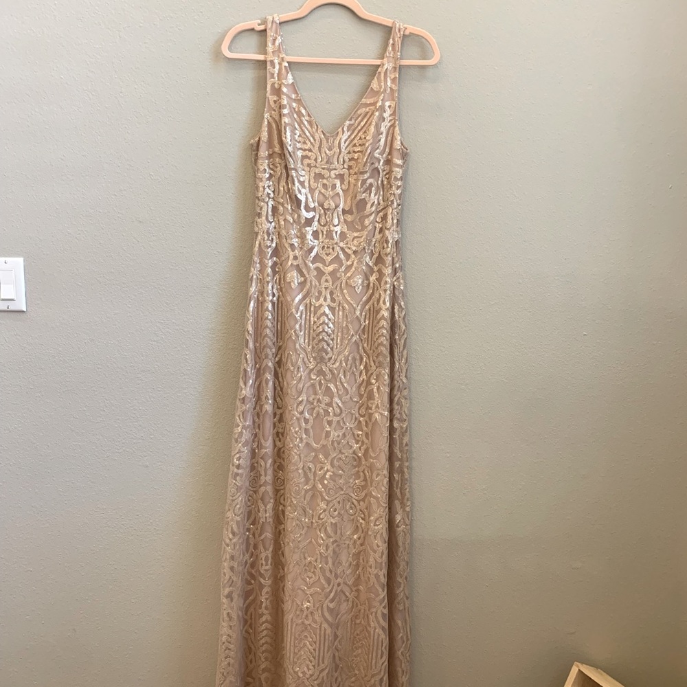 Rose gold EXTRA LENGTH dress